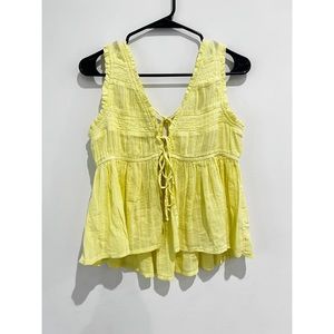 AE Cropped Tie-Front Top